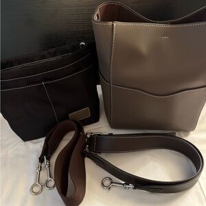 Elegant A.P.C. Brown Leather Shoulder Bag